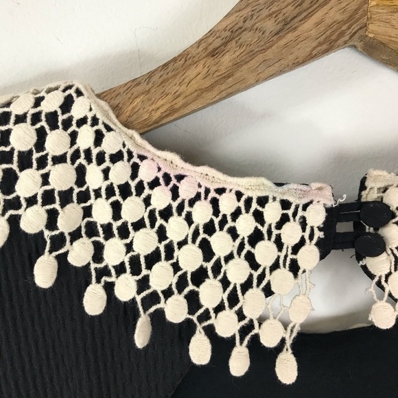 FREE PEOPLE Black Waffle Knit Sleeveless Dress S - Picture 6 of 8